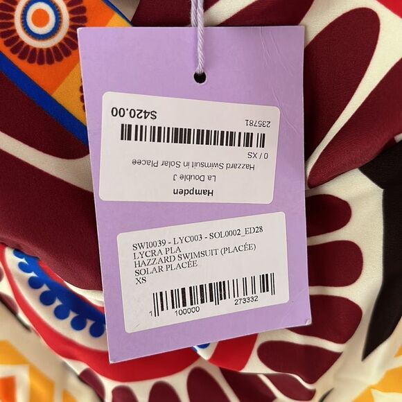 La DoubleJ Hazzard Swimsuit in Solar Placee XS $420 NWT Multicolor Print - Picture 9 of 16